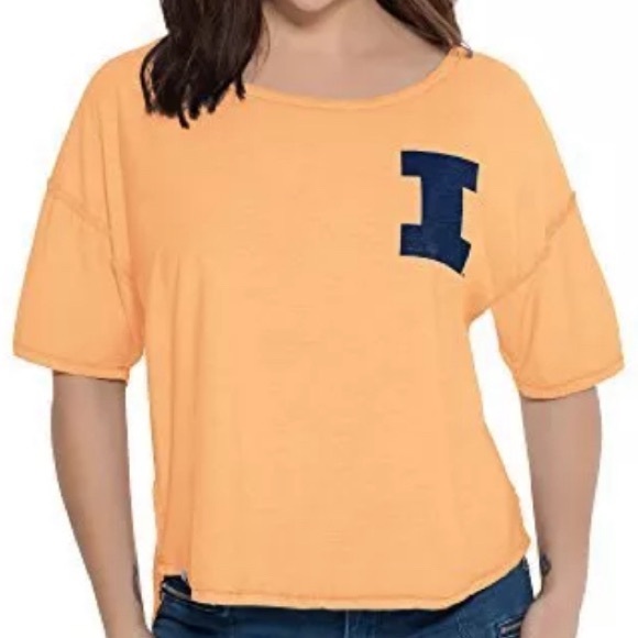 NWT [Touch by Alyssa Milano] Illinois Illini Reversible T-Shirt Women’s Sz Small - Picture 7 of 10